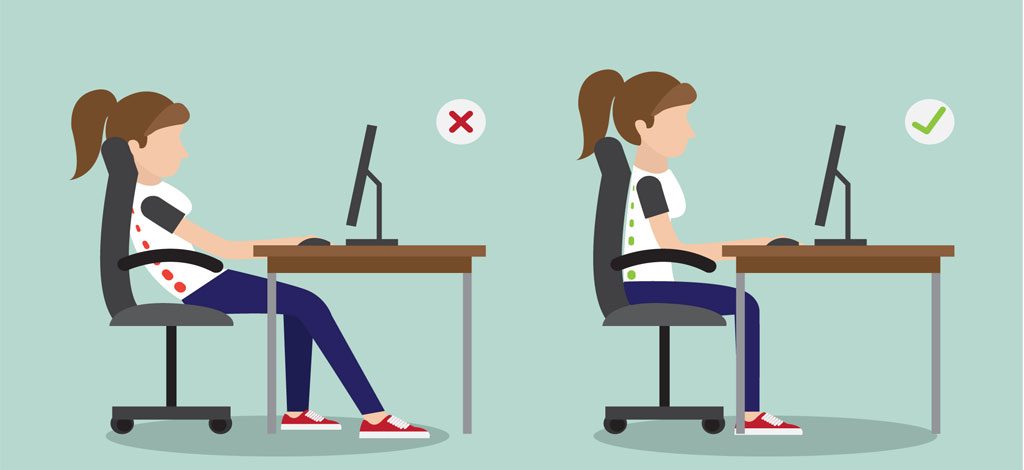 correct posture while working